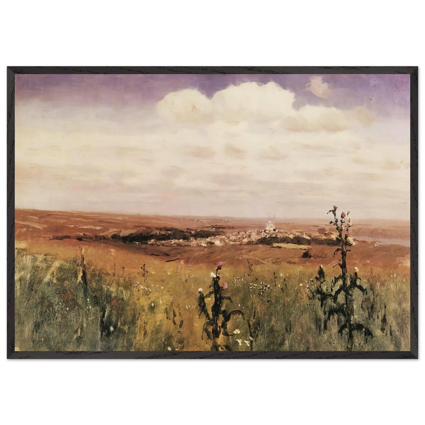 Steppe - Arkhyp Kuindzhi Framed Art Print – Black Wooden Frame - Default Title - -Framed Art Print