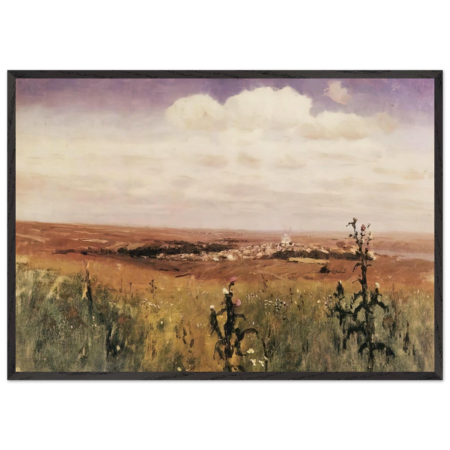 Steppe - Arkhyp Kuindzhi Framed Art Print – Black Wooden Frame - Default Title - -Framed Art Print