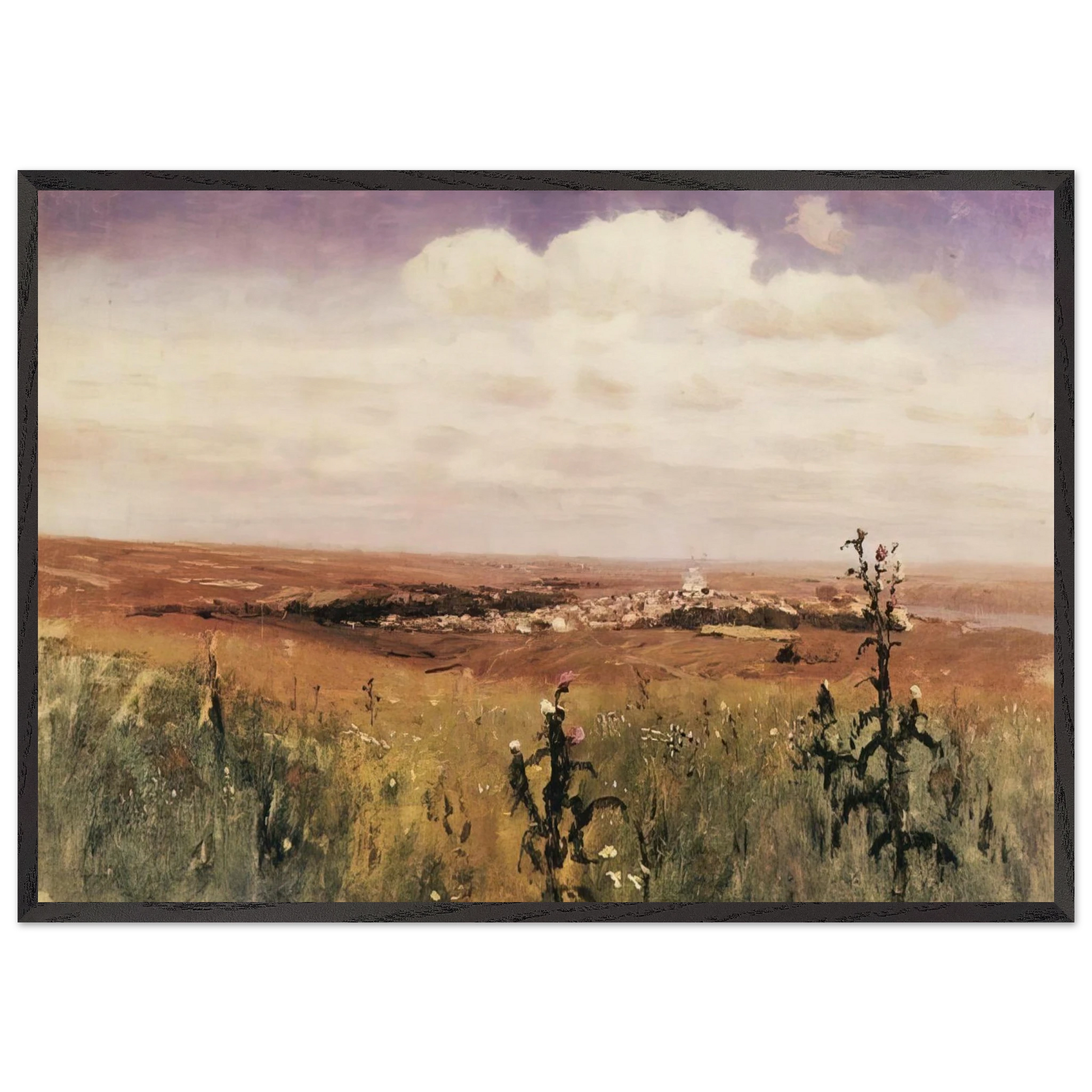 Steppe - Arkhyp Kuindzhi Framed Art Print – Black Wooden Frame - Default Title - -Framed Art Print