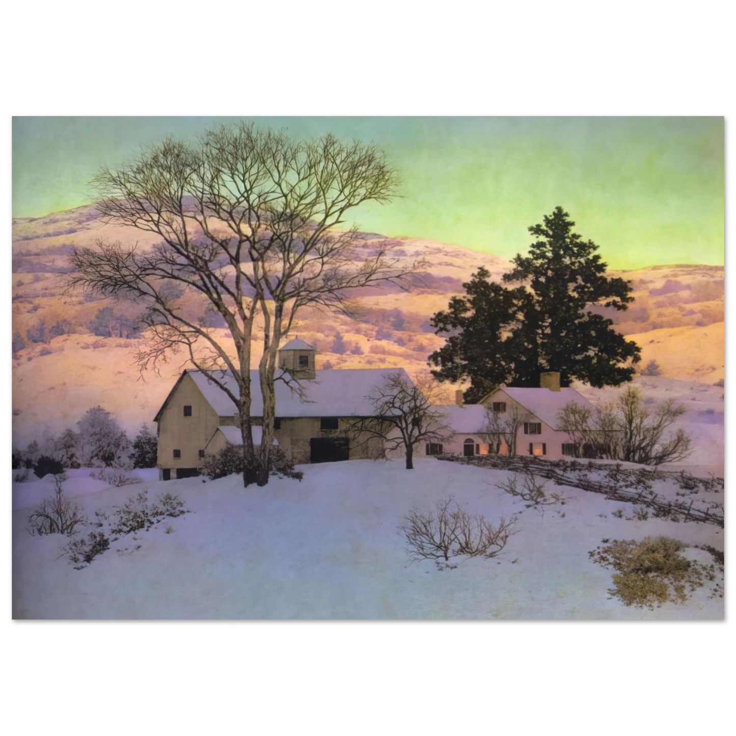 Maxfield Parrish - Afterglow Wall Art - 60x80 cm / 24x32 inches - Fine Art Poster - -
