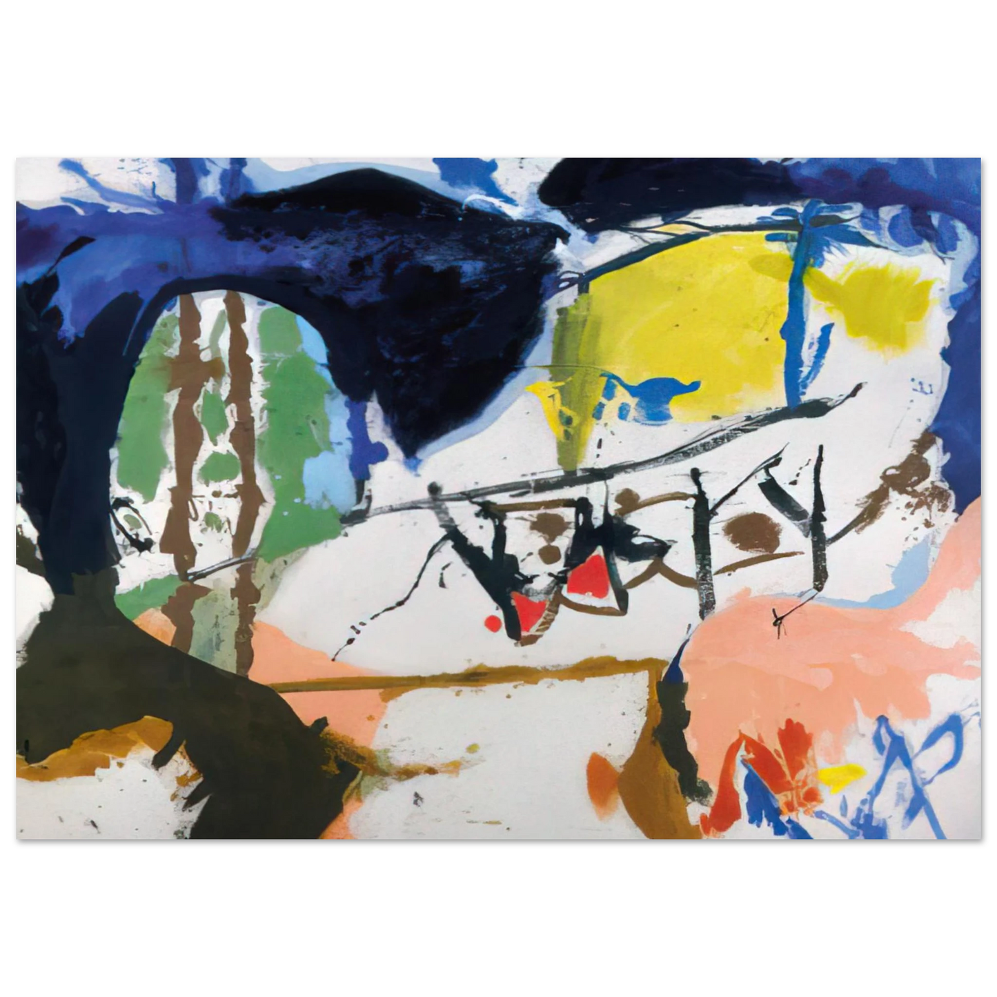Helen Frankenthaler - Acres - 1959 Wall art - 20x25 cm / 8x10 inches - Fine Art Poster - -