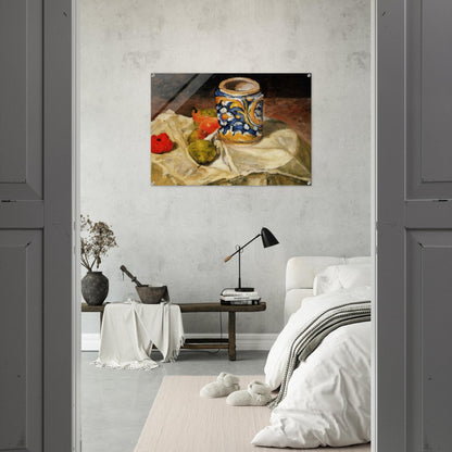 Still life with Italian earthenware jar - Paul Cézanne Acrylic Print - 70x100 cm / 28x40″ inches