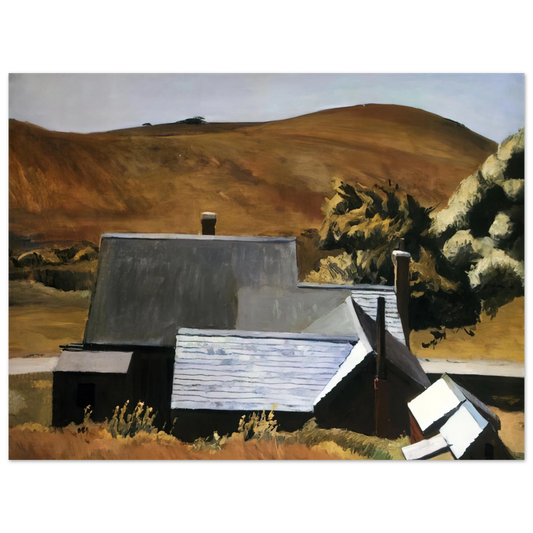 Edward Hopper - Burly Cobb s House, South Truro Fine Art Poster - 13x18 cm / 5x7 inches