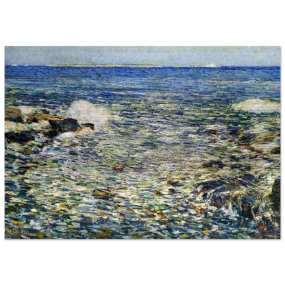 Surf, Isles of Shoals - Childe Hassam Brushed Aluminum Print - 70x100 cm / 28x40 inches | Childe Hassam Aluminum Print | Childe Hassam Prints