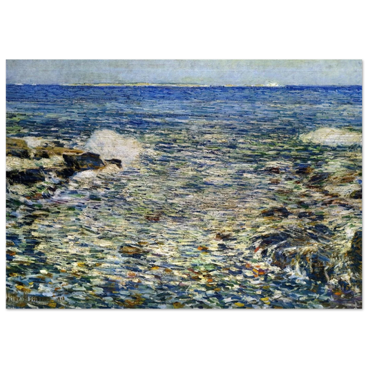 Surf, Isles of Shoals - Childe Hassam Brushed Aluminum Print - 70x100 cm / 28x40 inches | Childe Hassam Aluminum Print | Childe Hassam Prints