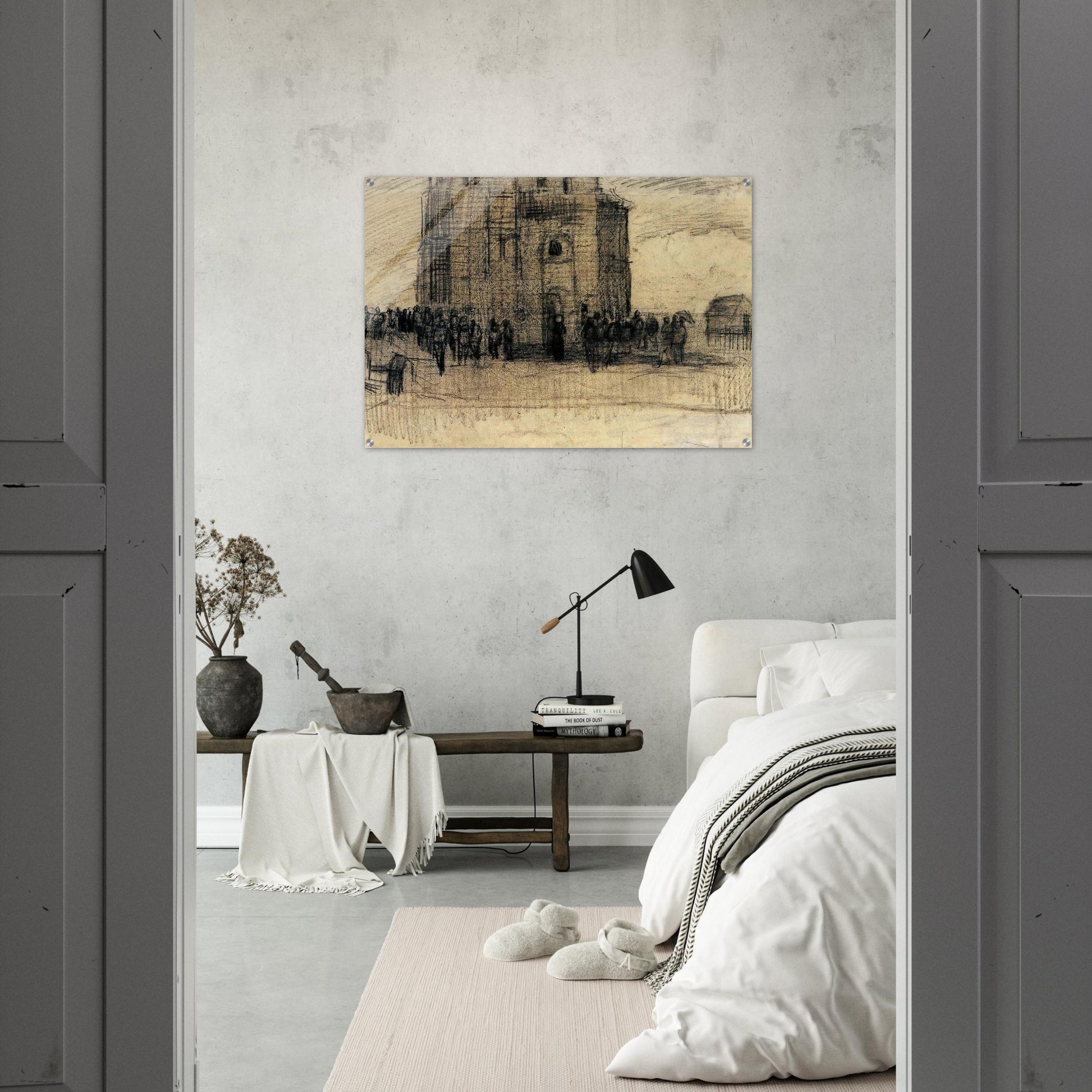 Sale of Building Scrap - Vincent van Gogh Acrylic Print - 70x100 cm / 28x40″ inches