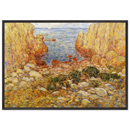 The Gorge - Appledore Isles of Shoals - Childe Hassam Framed Art Print – Black Wooden Frame - Default Title - -Framed Art Print