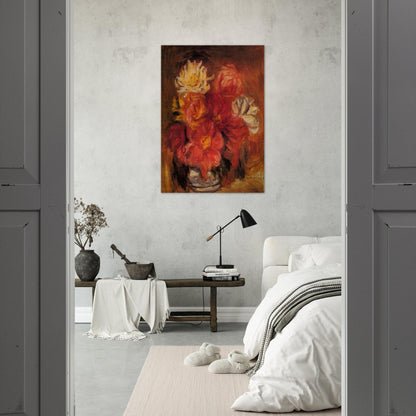 Dahlias - Pierre-Auguste Renoir Brushed Aluminum Print - 70x100 cm / 28x40 inches | Pierre-Auguste Renoir Aluminum Print | Pierre-Auguste Renoir Prints