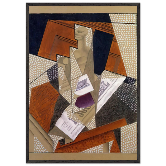 BOTTLE - Juan Gris Framed Art Print – Black Wooden Frame - Default Title - -Framed Art Print