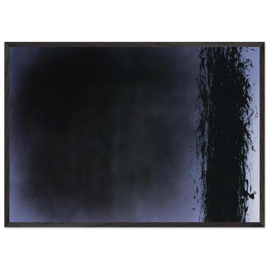 Untitled T1980-K5 - 1980 - Hans Hartung Framed Art Print – Black Wooden Frame - Default Title - -Framed Art Print