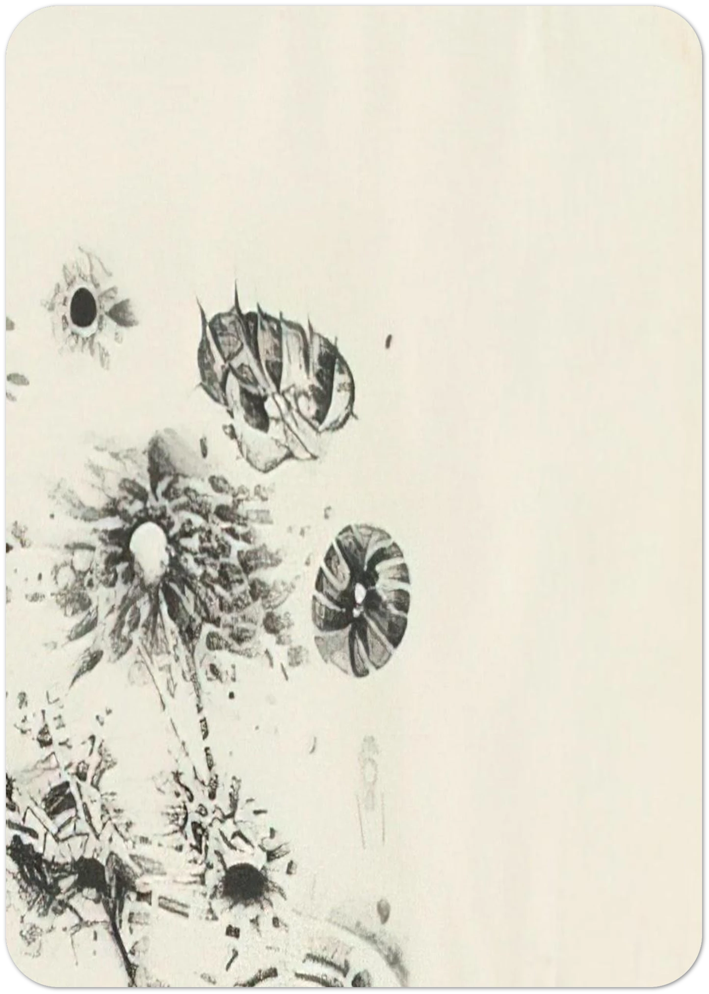 FIRST STONE 1962 By Lee Bontecou Pack of 10 Post Cards | Lee Bontecou Post Cards | A6 (10.5 x 14.8 cm) - 4.1 x 5.8 inches