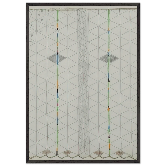 Untitled 1 - 1984 - Bruno Munari Framed Art Print – Black Wooden Frame - Default Title - -Framed Art Print