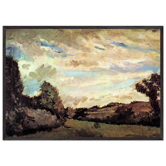 Landscape with Dunes - Vincent van Gogh 70x100 cm / 28x40 inches Framed Art Print – Black Wooden Frame