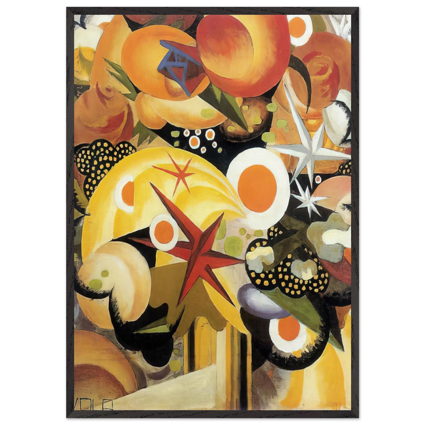 Mazzo di fiori - 1918 - Julius Evola Framed Art Print – Black Wooden Frame - Default Title - -Framed Art Print