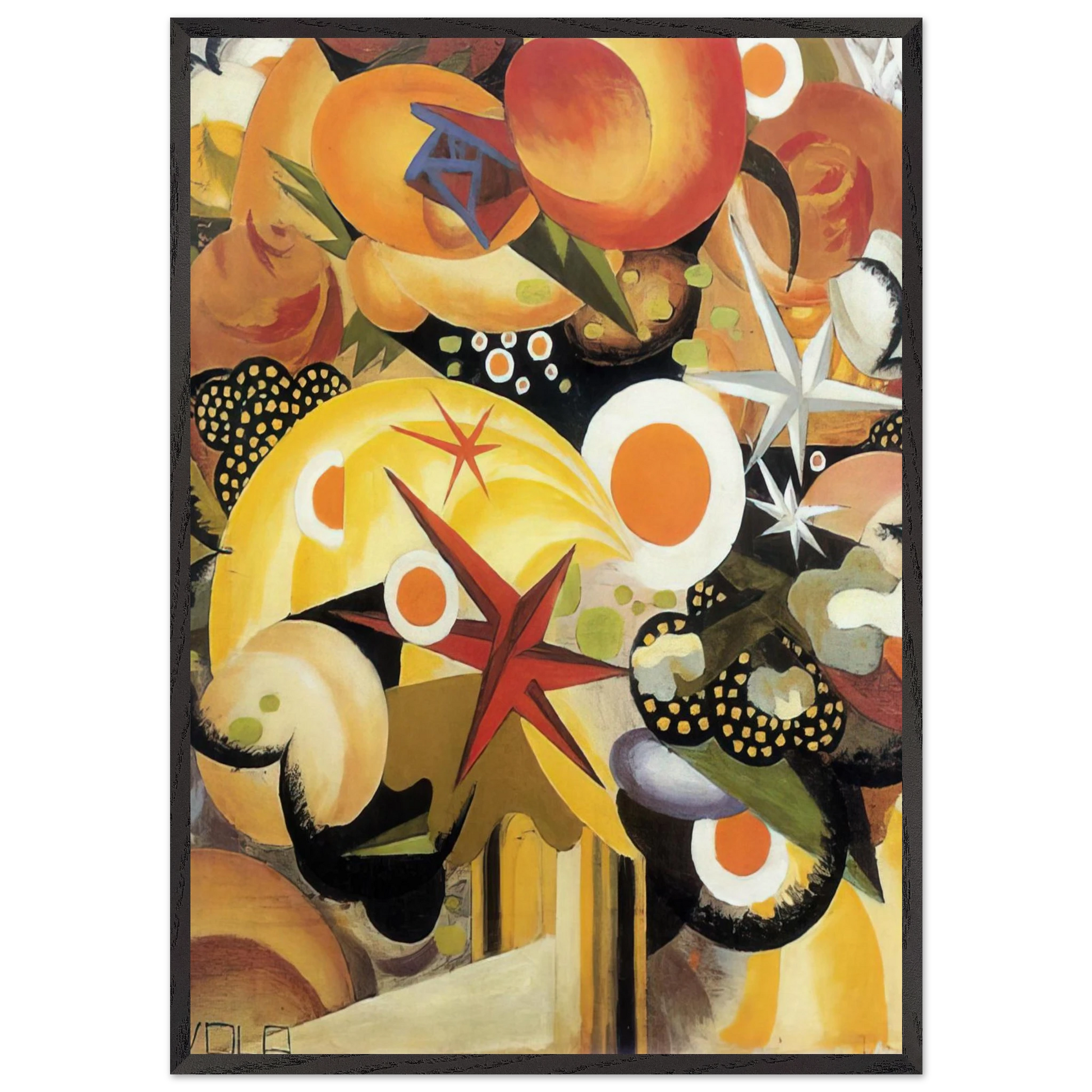 Mazzo di fiori - 1918 - Julius Evola Framed Art Print – Black Wooden Frame - Default Title - -Framed Art Print