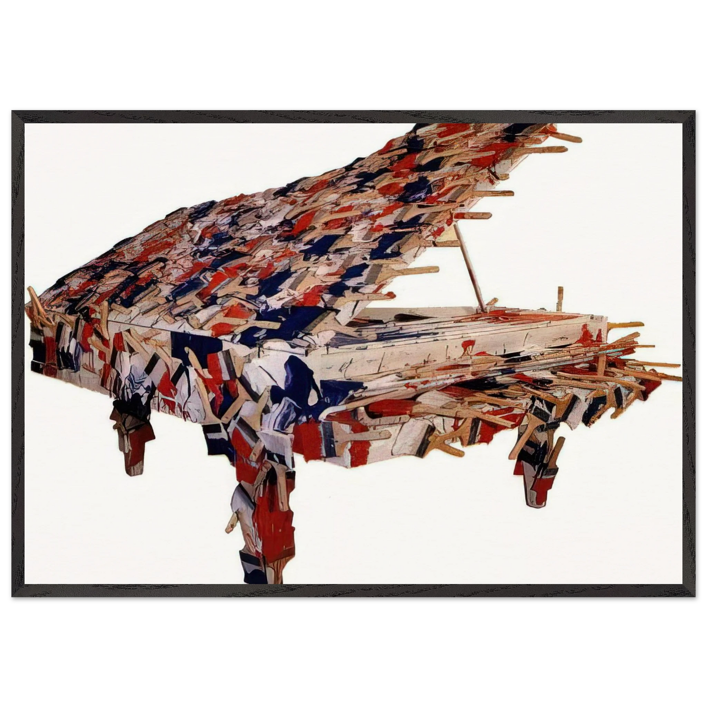 La Marseillaise - 1989 - Arman 70x100 cm / 28x40 inches Framed Art Print – Black Wooden Frame