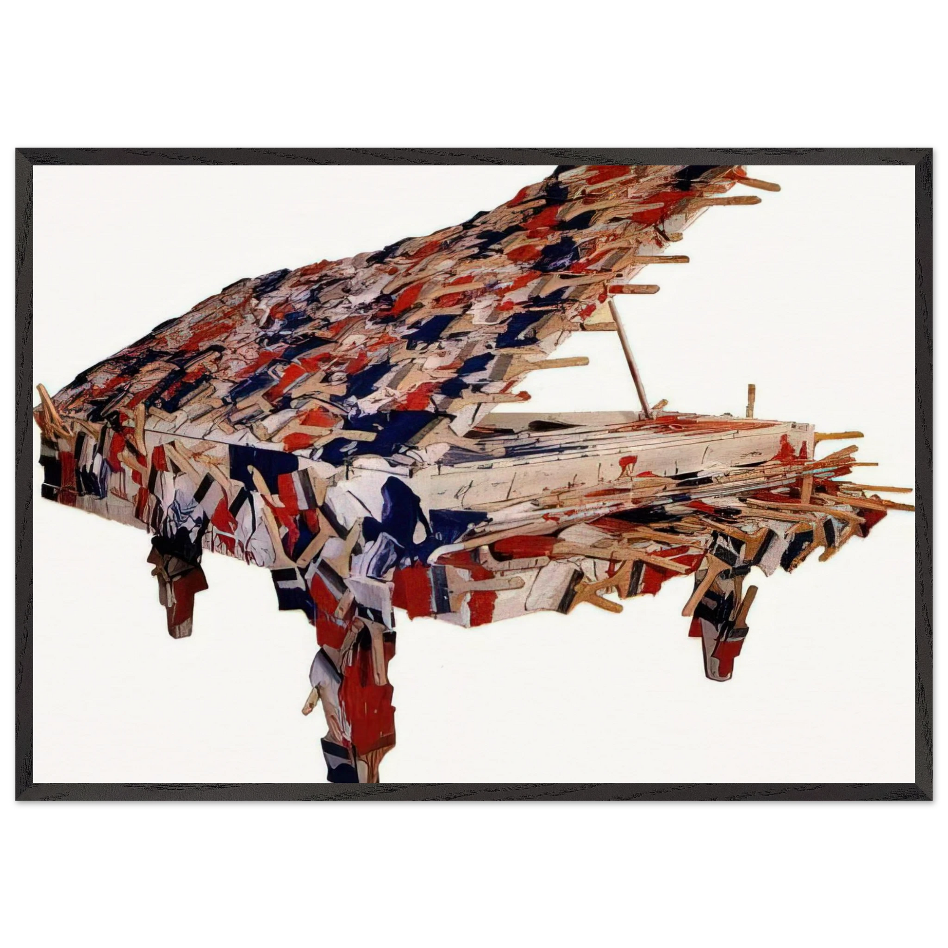 La Marseillaise - 1989 - Arman 70x100 cm / 28x40 inches Framed Art Print – Black Wooden Frame