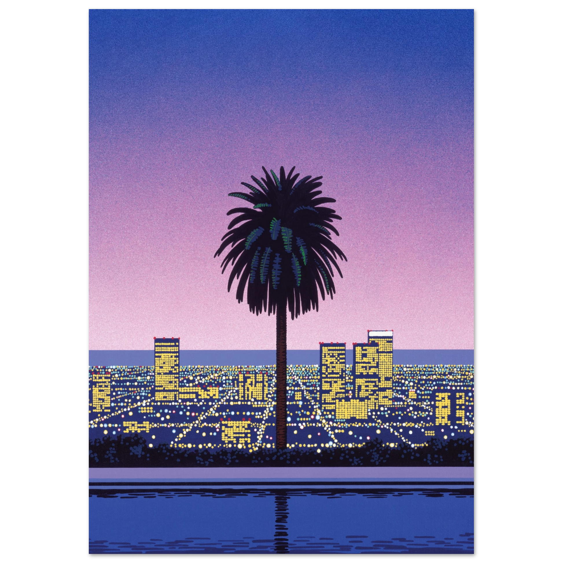 Hiroshi Nagai - Pacific Breeze 2 Wall Art - 21x29.7 cm / 8x12" - Premium Wooden Framed Poster With Fine Art Paper - Wood frame