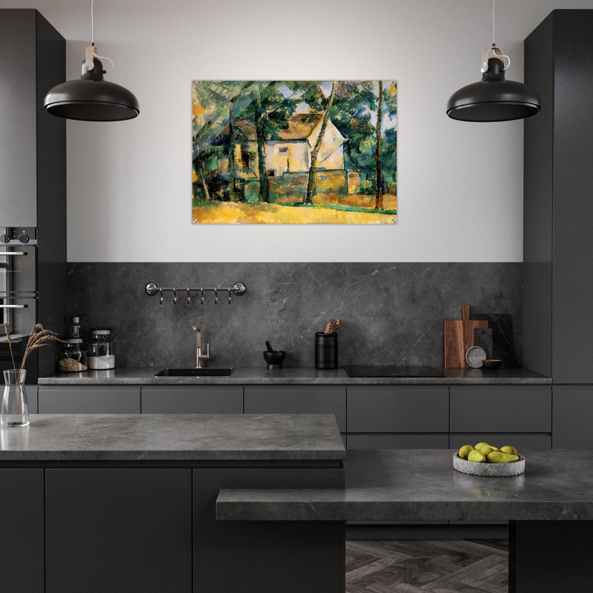 House and Trees - Paul Cézanne Acrylic Print - 70x100 cm / 28x40″ inches
