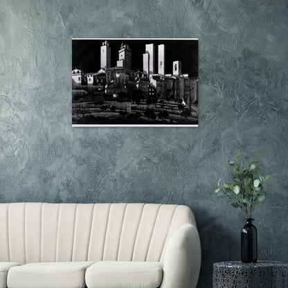 SAN GIMIGNANO - MC Escher Brushed Aluminum Print - 70x100 cm / 28x40 inches | MC Escher Aluminum Print | MC Escher Prints