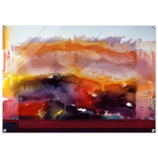 Butterfly Of Winter - 1985 - Ronnie Landfield Acrylic Print - 70x100 cm / 28x40″ inches | Ronnie Landfield Wall Art | Ronnie Landfield Prints