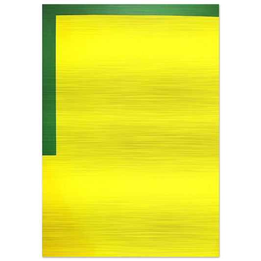 More yellow, less green - 1989 - Carmen Herrera Brushed Aluminum Print - 70x100 cm / 28x40 inches | Carmen Herrera Aluminum Print | Carmen Herrera Prints