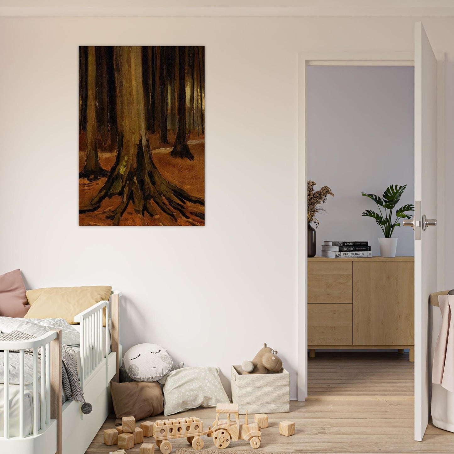 Girl in the Woods - Vincent van Gogh Brushed Aluminum Print - 70x100 cm / 28x40 inches | Vincent van Gogh Aluminum Print | Vincent van Gogh Prints