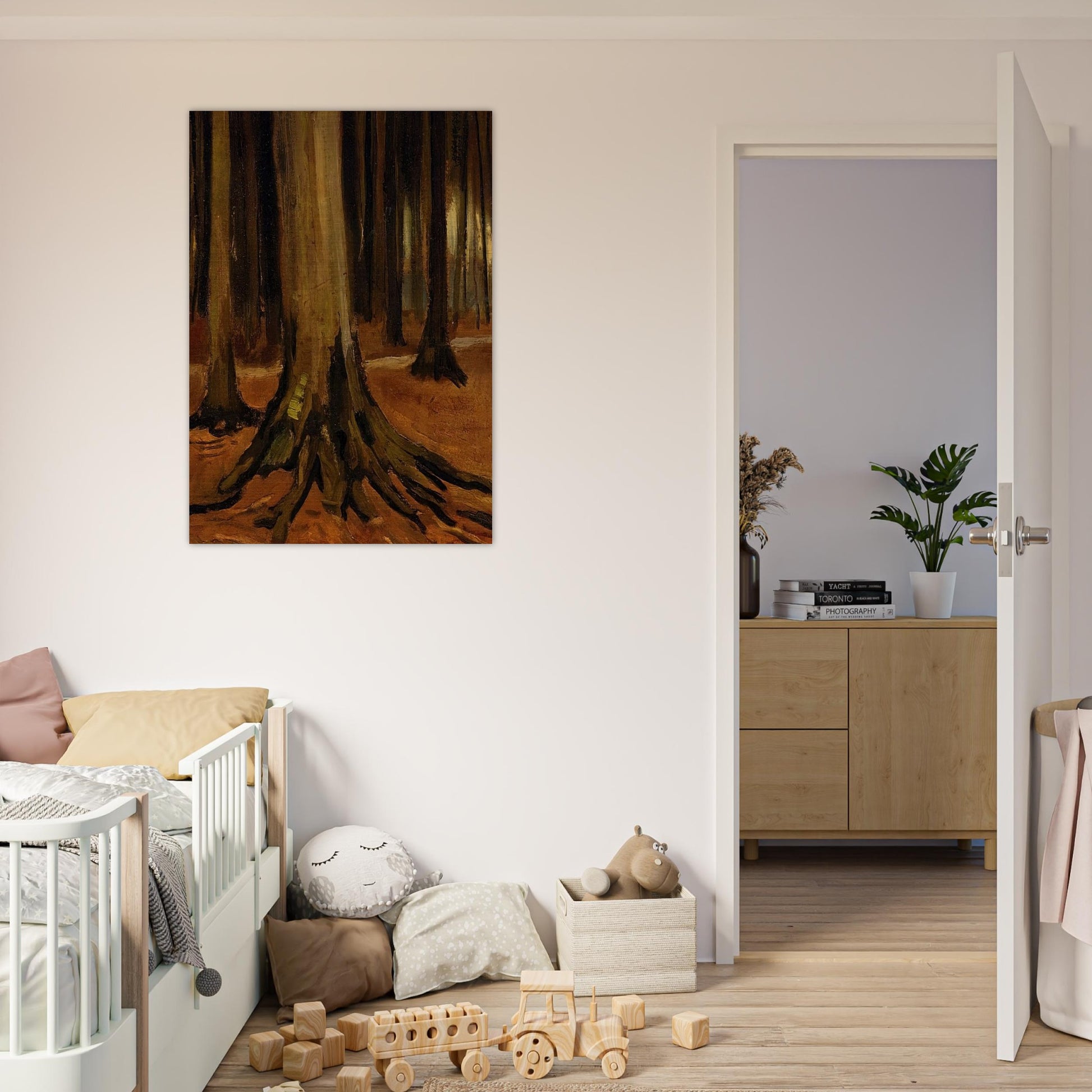 Girl in the Woods - Vincent van Gogh Brushed Aluminum Print - 70x100 cm / 28x40 inches | Vincent van Gogh Aluminum Print | Vincent van Gogh Prints