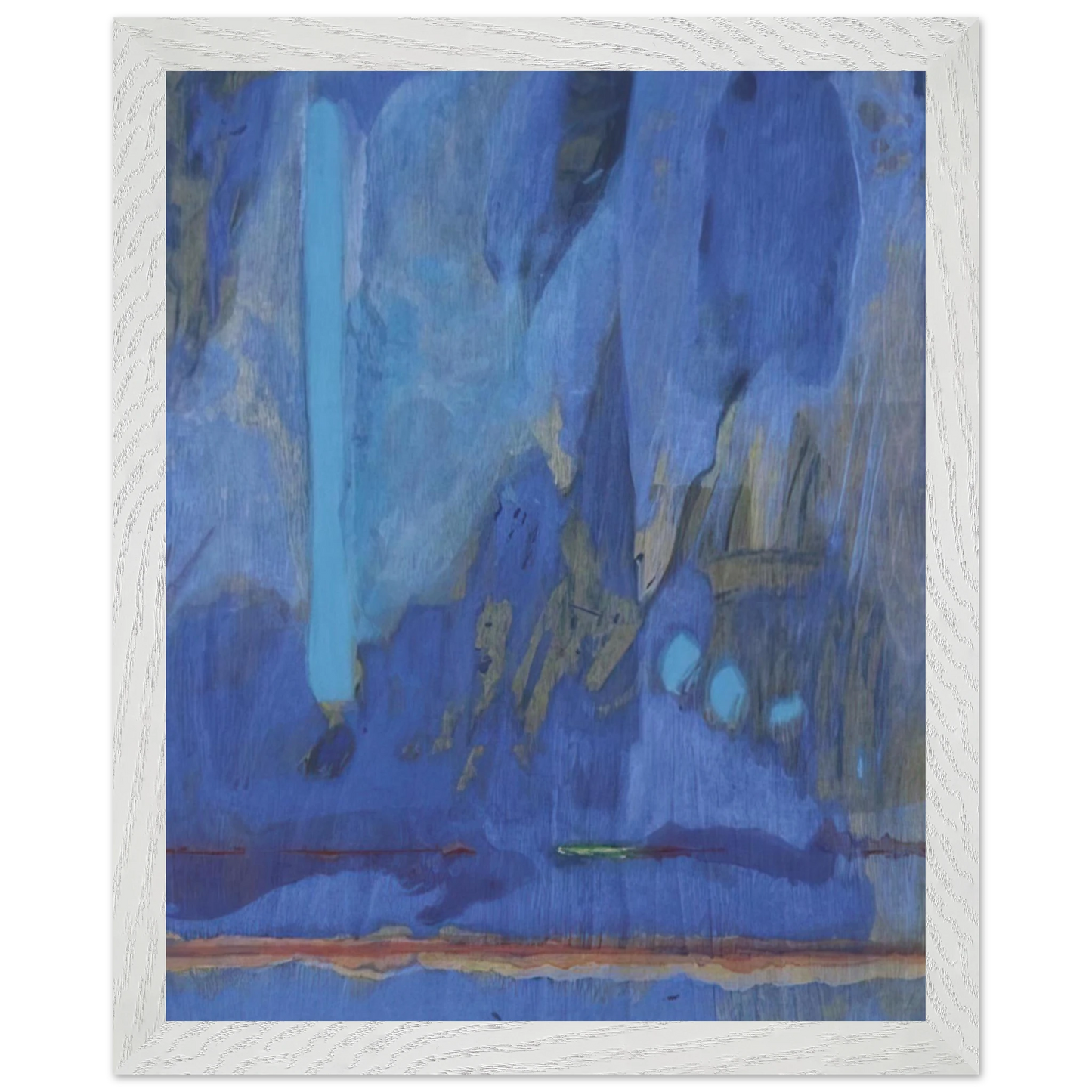 Helen Frankenthaler - Tales of Genji III - 1998 Wall art - 70x100 cm / 28x40 inches - Premium Wooden Framed Poster With Fine Art Paper - Black frame