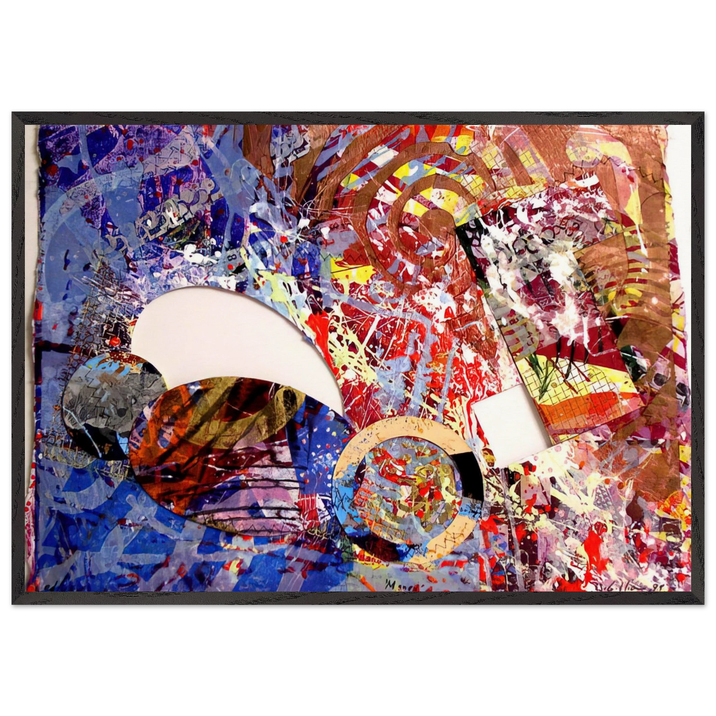 Manet I - Sam Gilliam Framed Art Print – Black Wooden Frame - Default Title - -Framed Art Print