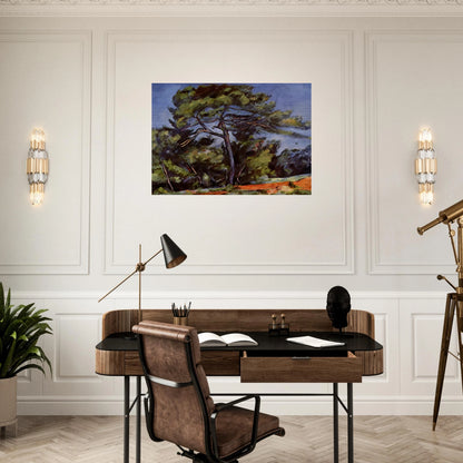 The Great Pine - Paul Cézanne Brushed Aluminum Print - 70x100 cm / 28x40 inches | Paul Cézanne Aluminum Print | Paul Cézanne Prints