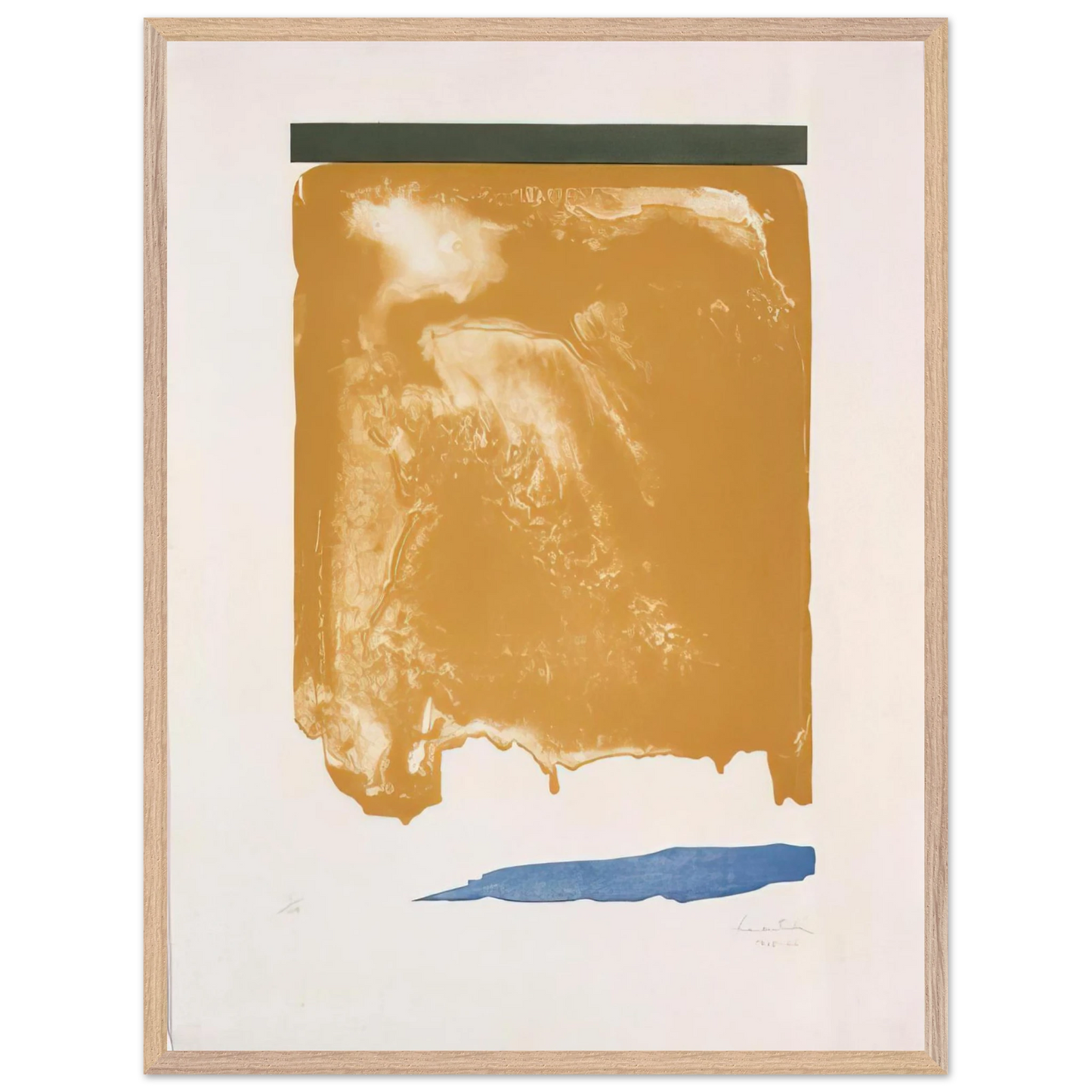Helen Frankenthaler - Persian Garden - 1966 Wall art - A1 (59.4 x 84.1  cm) - Premium Wooden Framed Poster With Fine Art Paper - Black frame