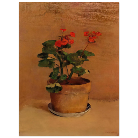 Odilon Redon - A POT OF GERANIUMS Fine Art Poster - Default Title