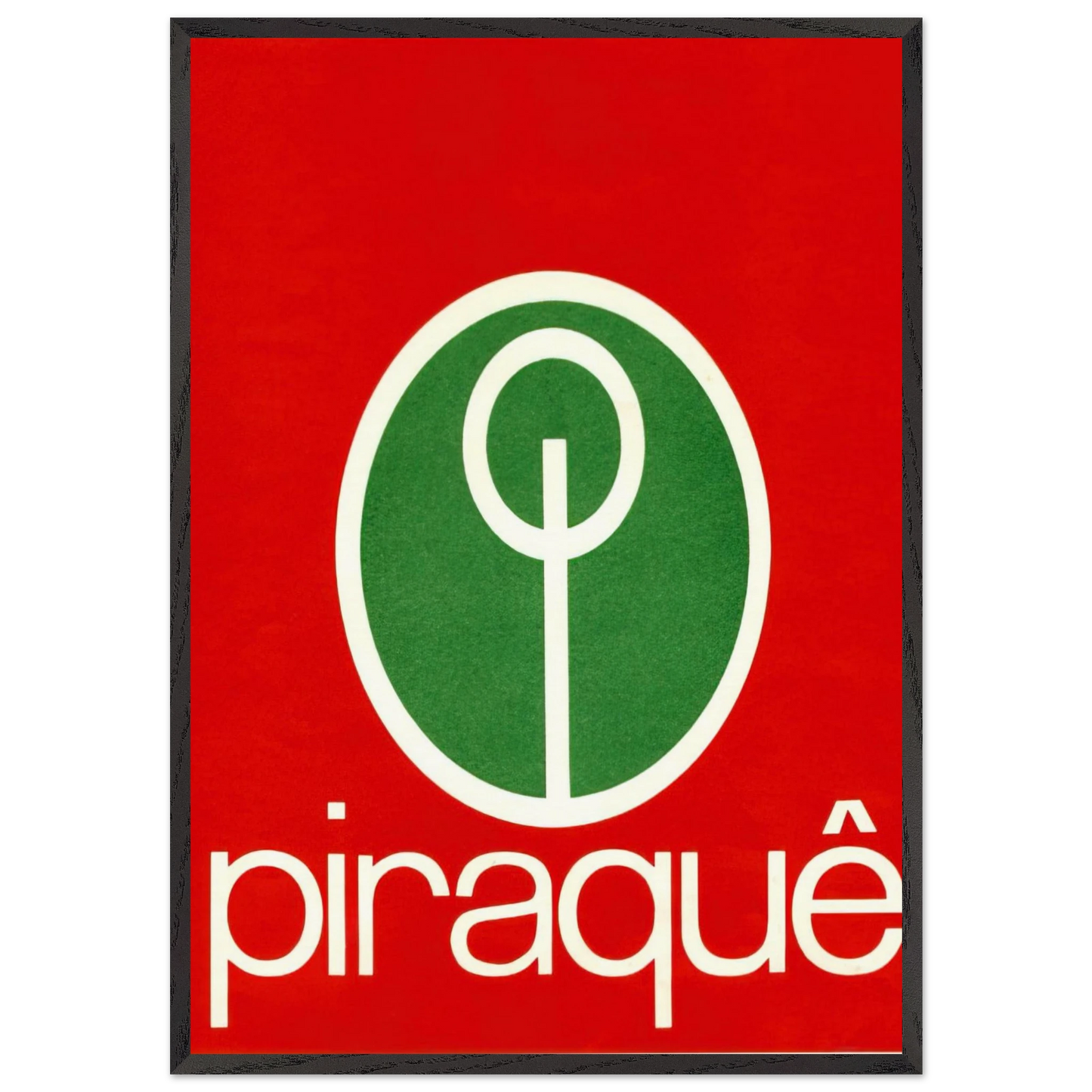 Logo Piraque - 1970 - Lygia Pape Framed Art Print – Black Wooden Frame - Default Title - -Framed Art Print