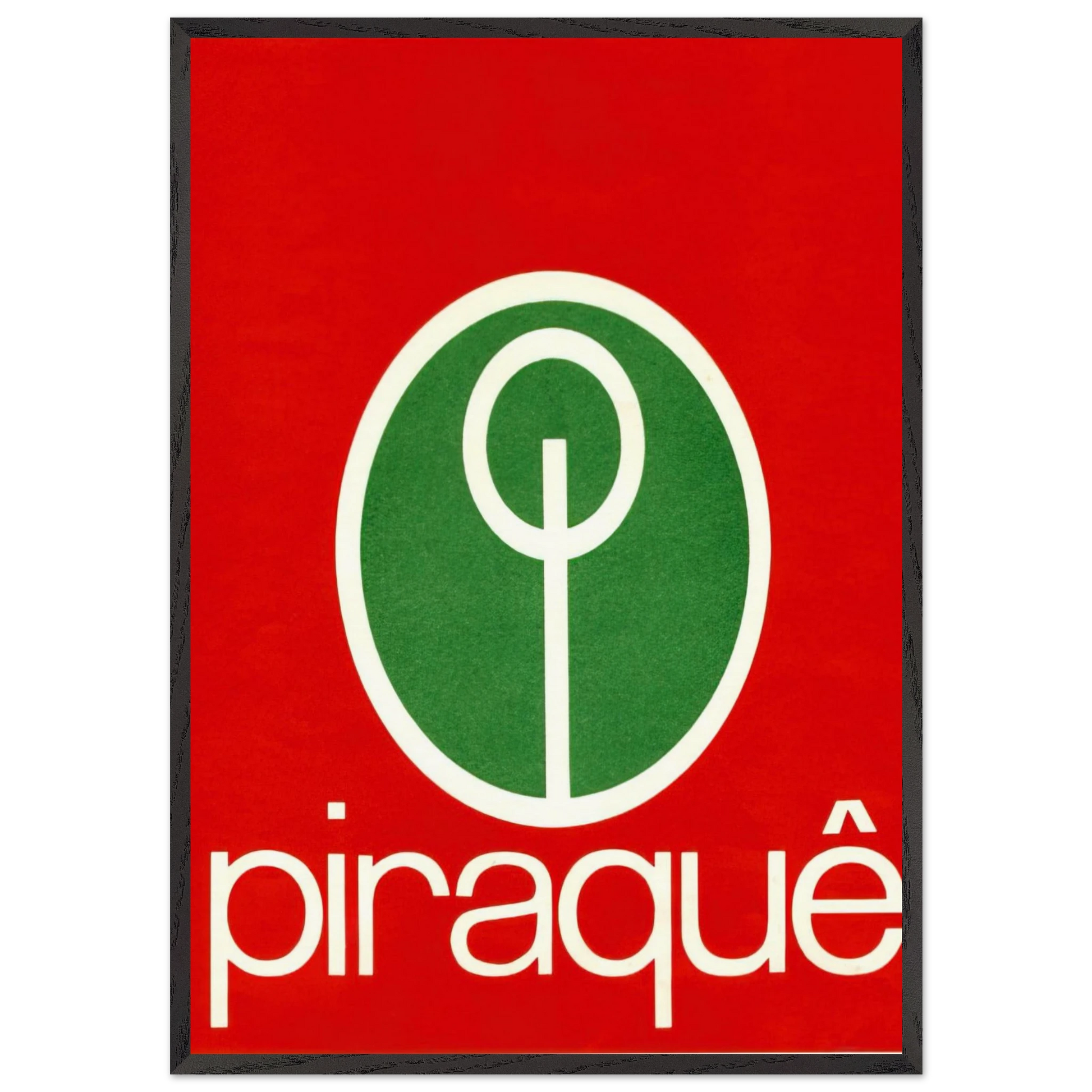 Logo Piraque - 1970 - Lygia Pape Framed Art Print – Black Wooden Frame - Default Title - -Framed Art Print