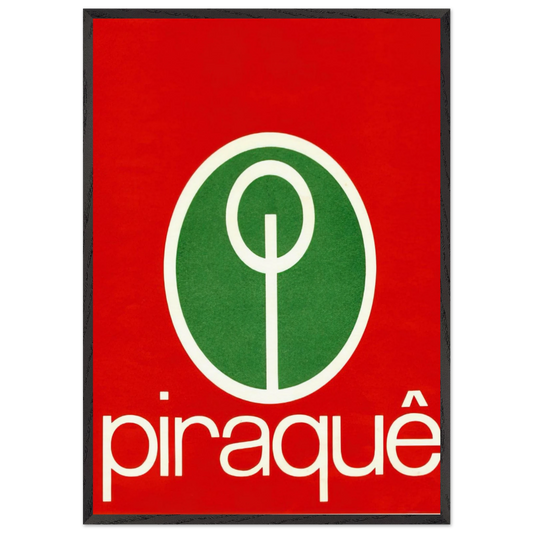 Logo Piraque - 1970 - Lygia Pape Framed Art Print – Black Wooden Frame - Default Title - -Framed Art Print