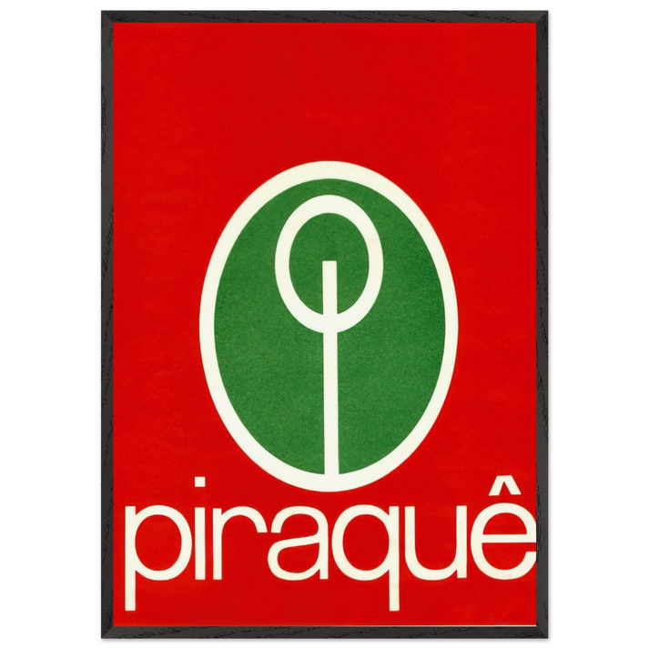 Logo Piraque - 1970 - Lygia Pape 70x100 cm / 28x40 inches Framed Art Print – Black Wooden Frame
