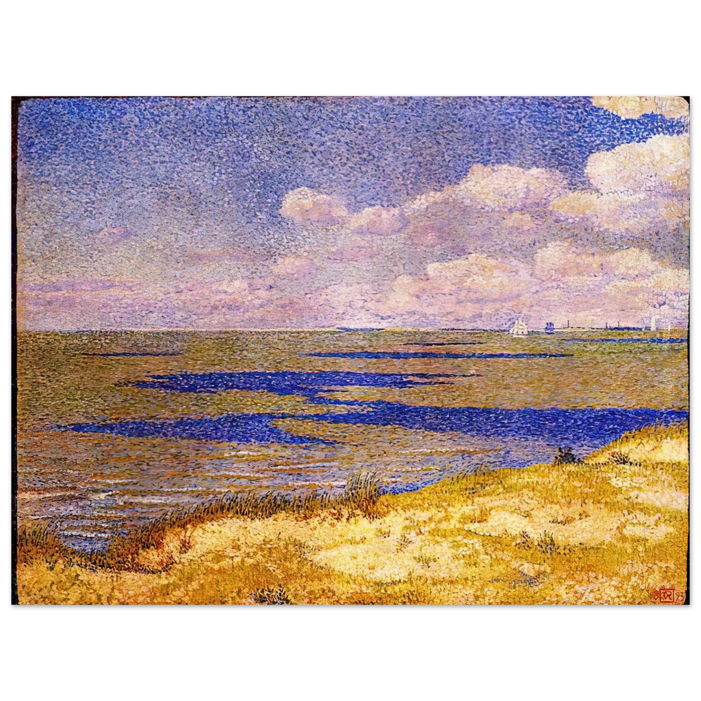 Theo van Rysselberghe - VIEW OF THE RIVER SCHELDT 1893 Fine Art Poster - Default Title