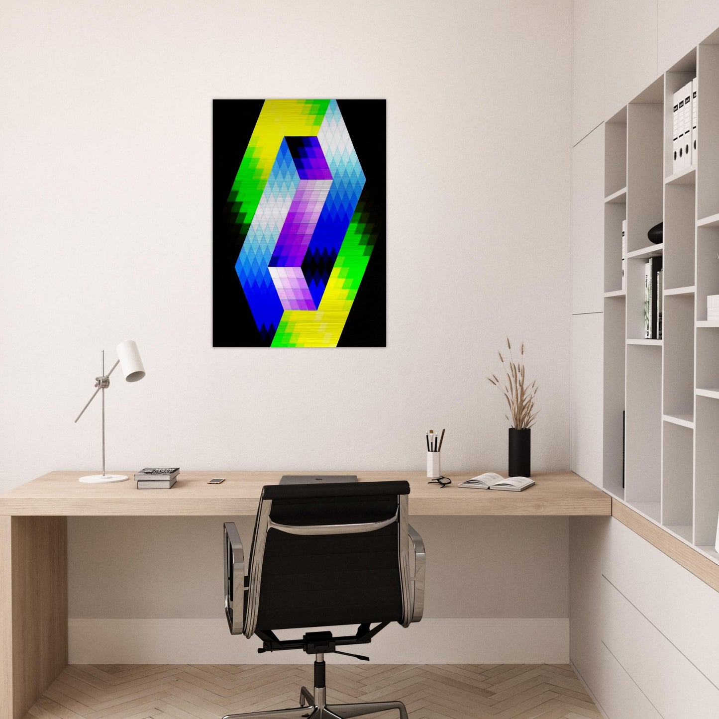 Keple Gestalt - 1968 - Victor Vasarely Brushed Aluminum Print - 70x100 cm / 28x40 inches | Victor Vasarely Aluminum Print | Victor Vasarely Prints