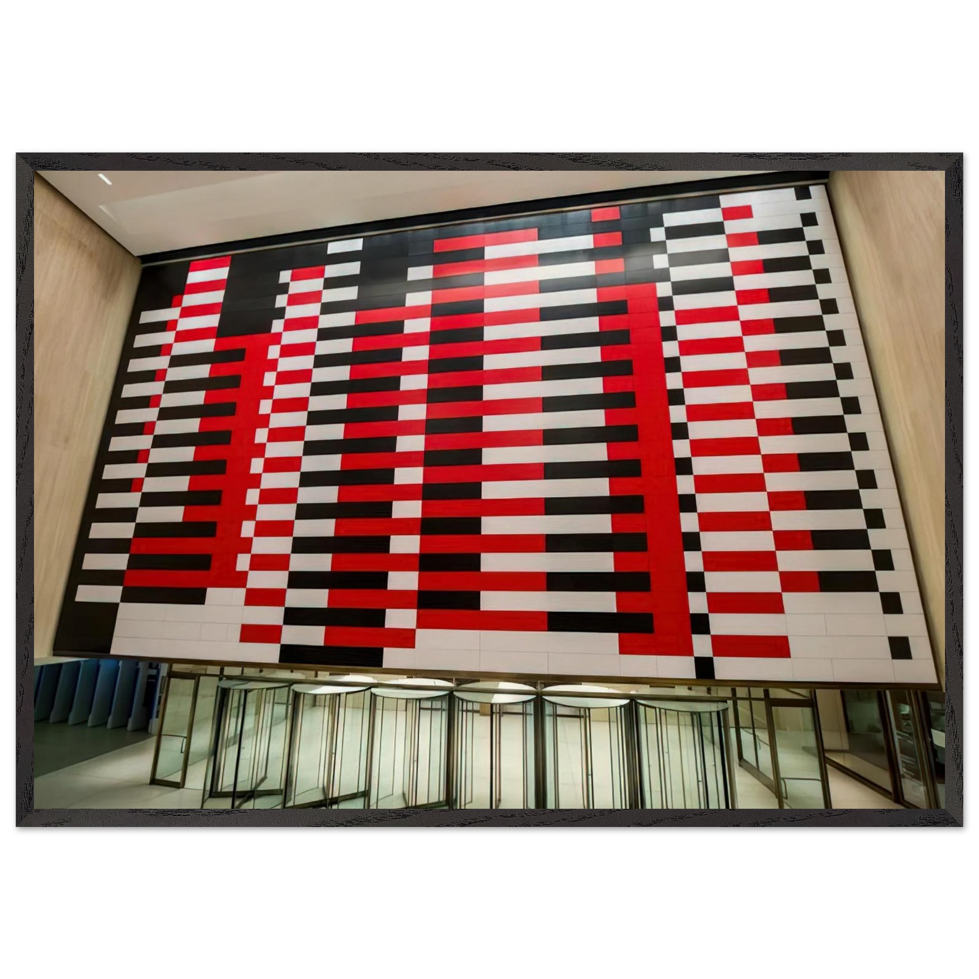 MANHATTAN 1963 - Josef Albers Framed Art Print – Black Wooden Frame - Default Title - -Framed Art Print