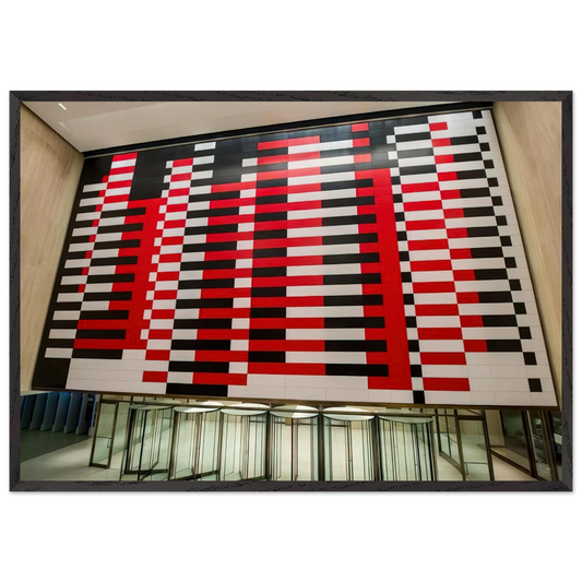 MANHATTAN 1963 - Josef Albers Framed Art Print – Black Wooden Frame - Default Title - -Framed Art Print