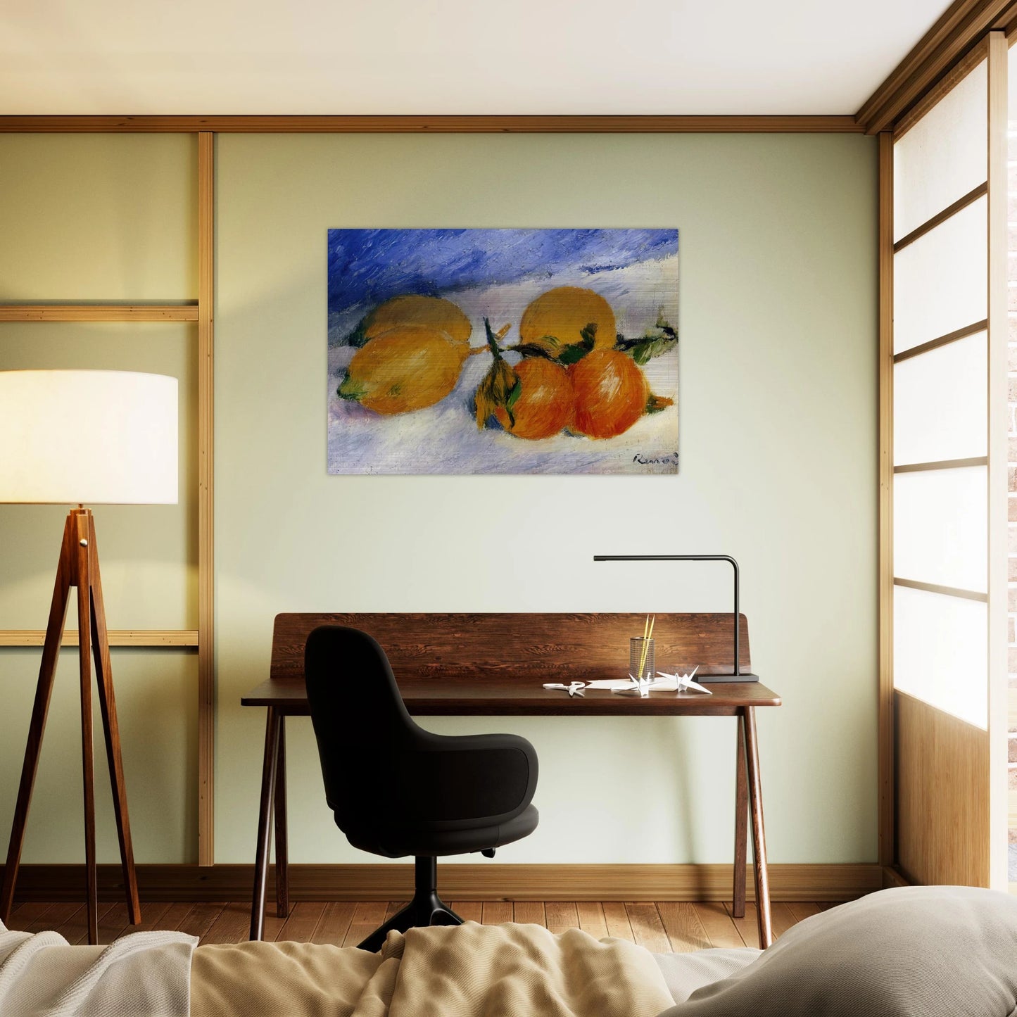 Still Life with Lemons and Oranges - Pierre-Auguste Renoir Brushed Aluminum Print - 70x100 cm / 28x40 inches | Pierre-Auguste Renoir Aluminum Print | Pierre-Auguste Renoir Prints
