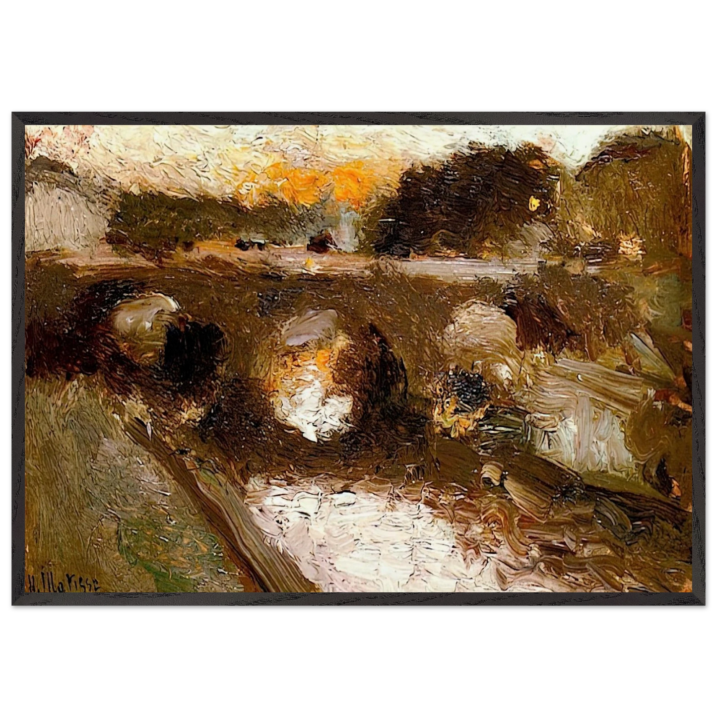 PONT SAINT MICHEL PARIS 1895 - Henri Matisse Framed Art Print – Black Wooden Frame - Default Title - -Framed Art Print