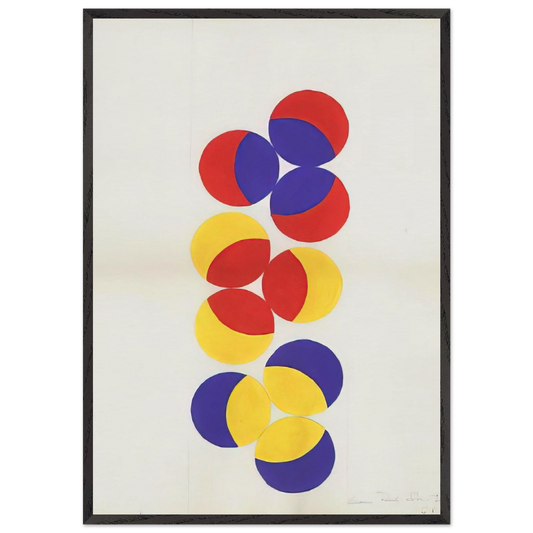 Untitled - 1968 N9 - Leon Polk Smith Framed Art Print – Black Wooden Frame - Default Title - -Framed Art Print