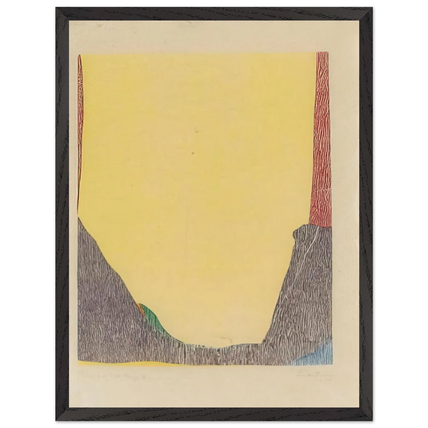 Helen Frankenthaler - East and Beyond - 1973 Wall art - 13x18 cm / 5x7 inches - Premium Wooden Framed Poster With Fine Art Paper - Wood frame