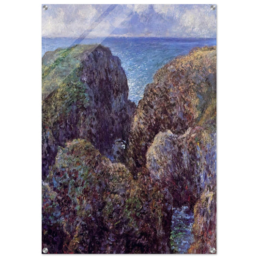 Group of Rocks at Port-Goulphar - claude monet Acrylic Print - 70x100 cm / 28x40″ inches | claude monet Wall Art | claude monet Prints