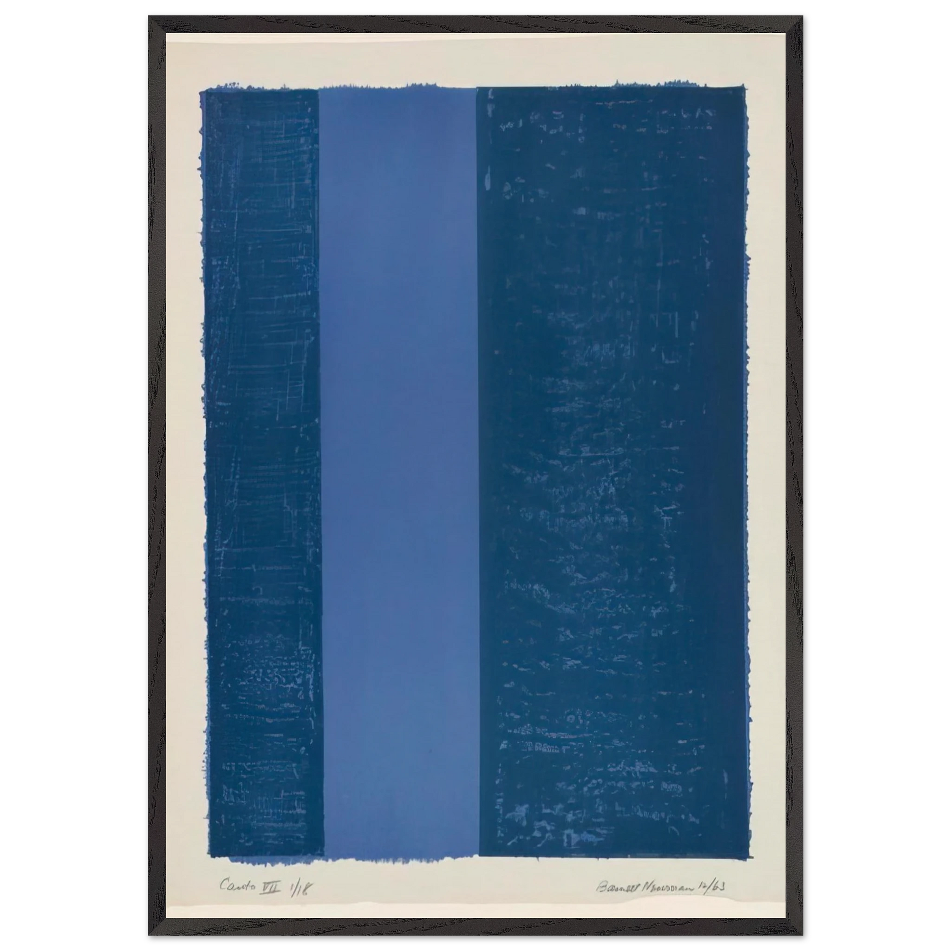 Canto VII - Barnett Newman Framed Art Print – Black Wooden Frame - Default Title - -Framed Art Print