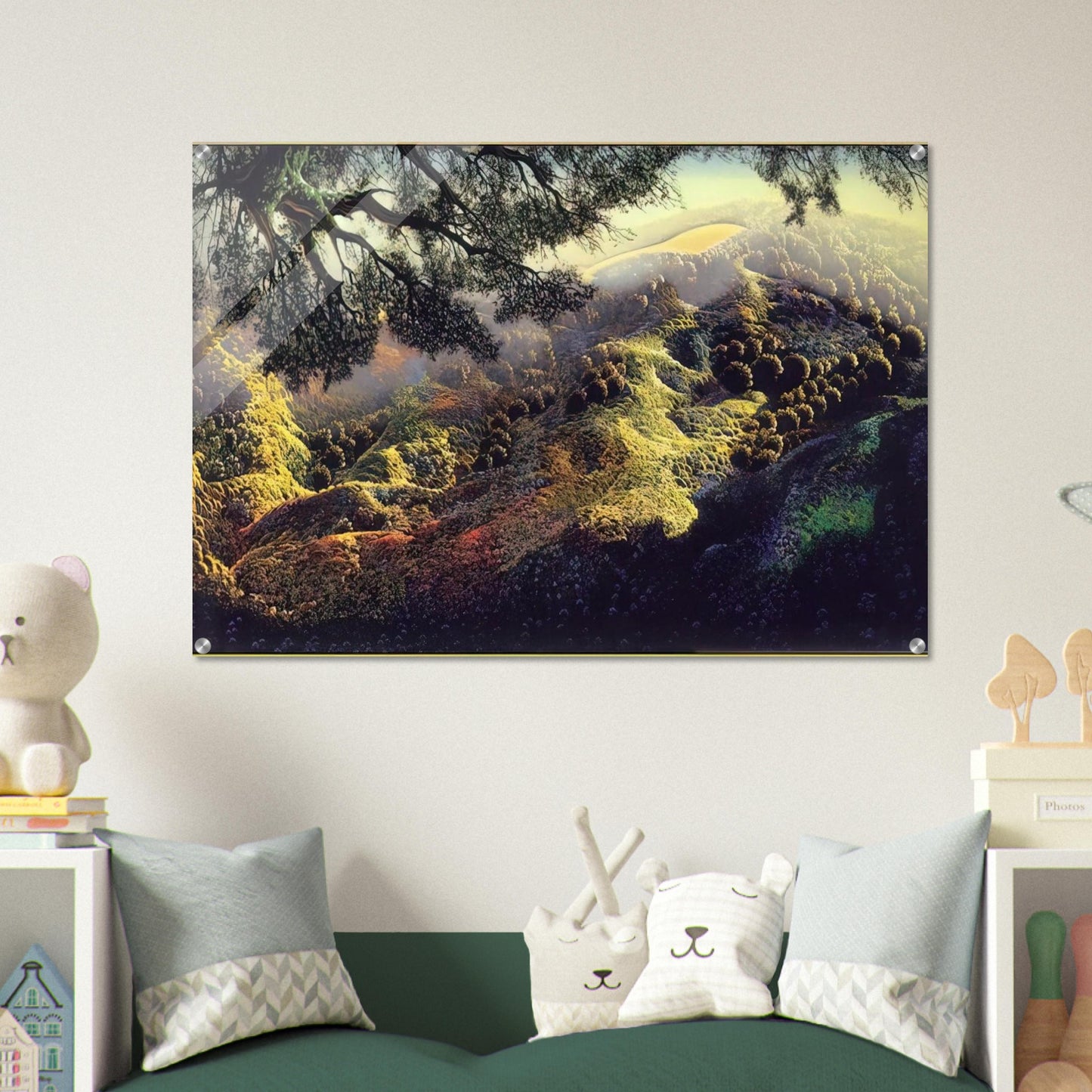 Paradise - Eyvind Earle Acrylic Print - 70x100 cm / 28x40″ inches | Eyvind Earle Wall Art | Eyvind Earle Prints