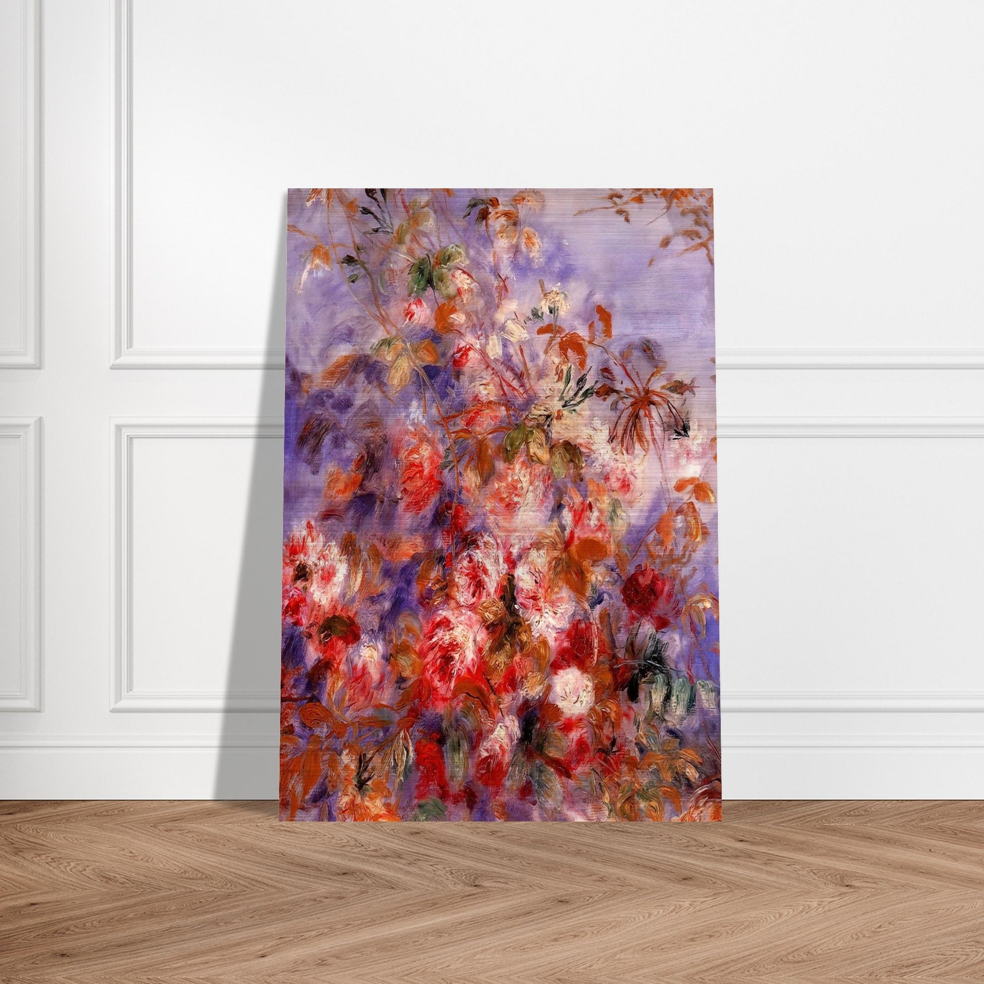 Roses By The Window - Pierre-Auguste Renoir Brushed Aluminum Print - 70x100 cm / 28x40 inches | Pierre-Auguste Renoir Aluminum Print | Pierre-Auguste Renoir Prints