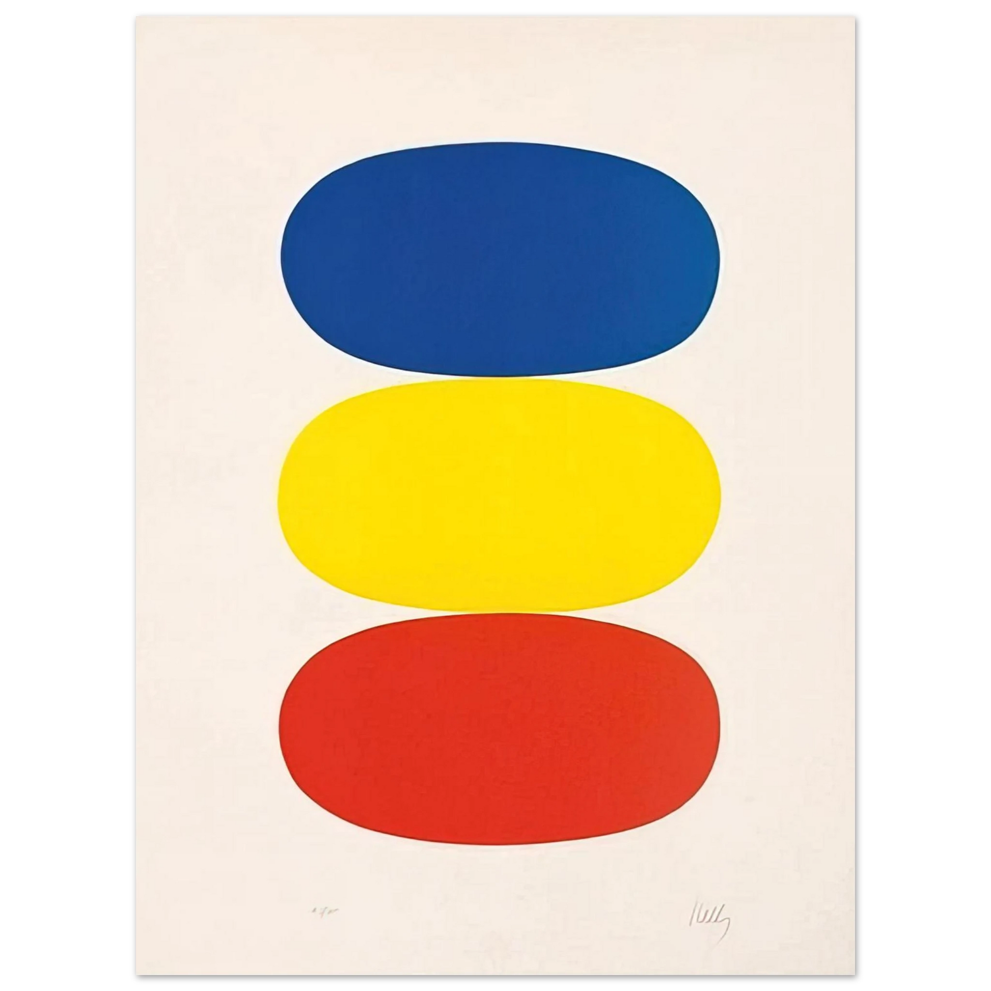 Ellsworth Kelly - Blue and Yellow and Red-Orange Fine Art Poster - Default Title